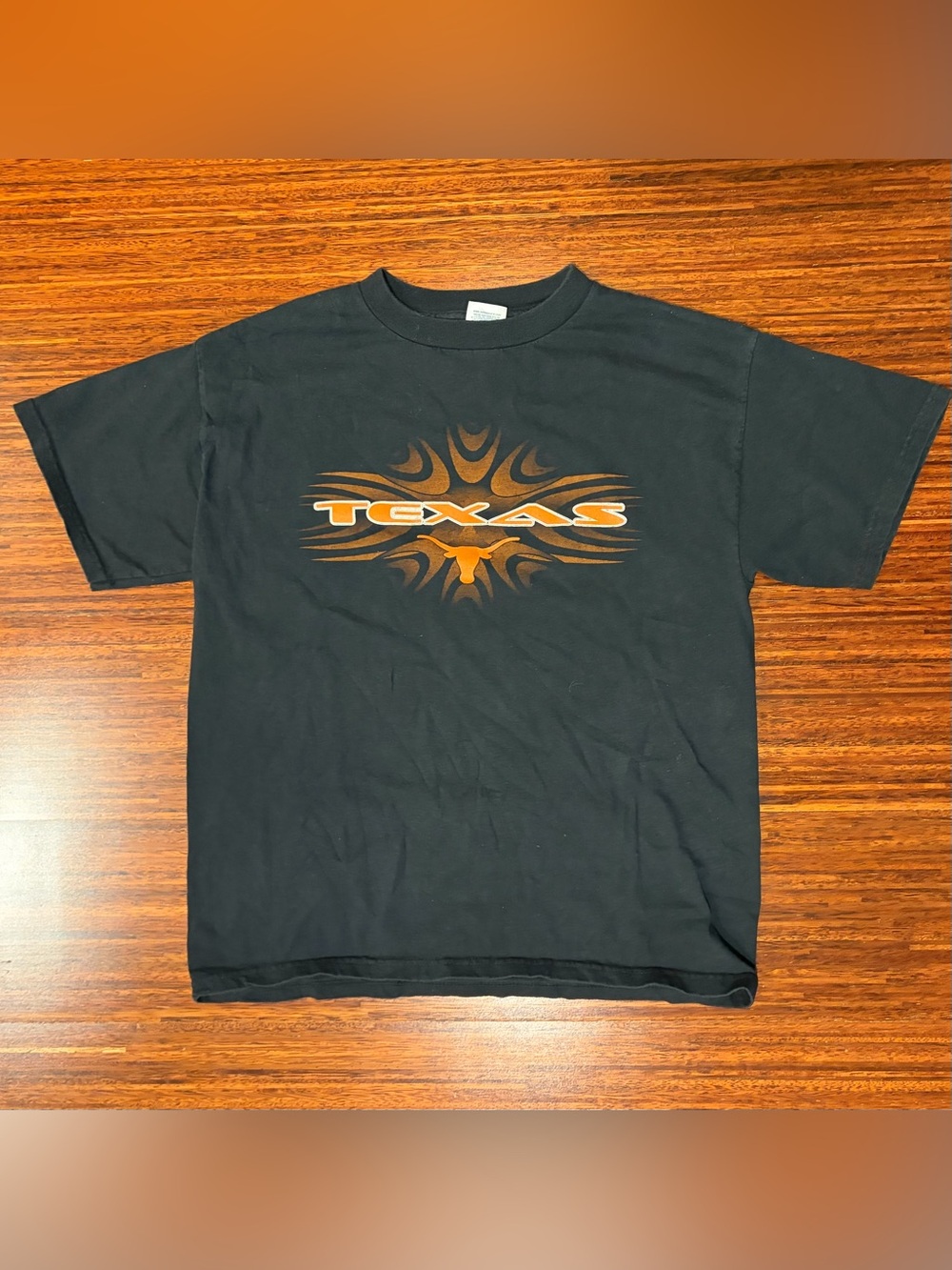Vintage Y2K Texas Longhorns Graphic Tee Black Medium NCAA Gameday